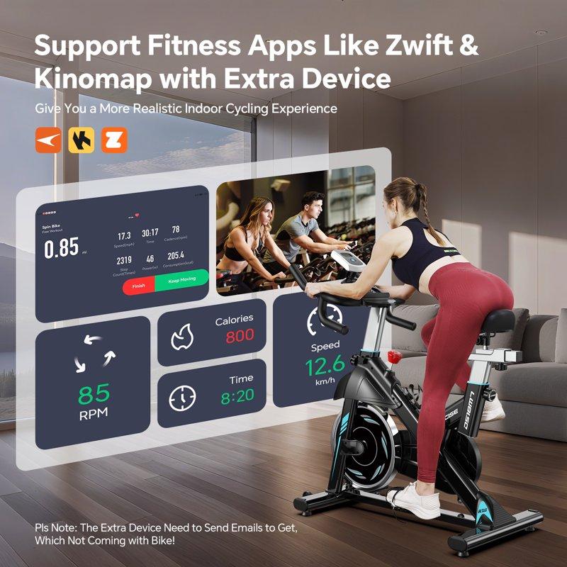 Pooboo Professional Indoor Cycling Bike Stationary Exercise Bikes Home Cardio Workout Bicycle Machine 350lb Flywheel Weight 40lbs