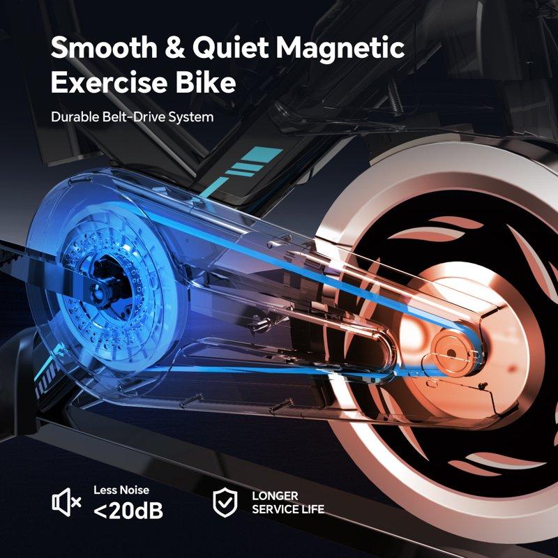 Pooboo Professional Indoor Cycling Bike Stationary Exercise Bikes Home Cardio Workout Bicycle Machine 350lb Flywheel Weight 40lbs