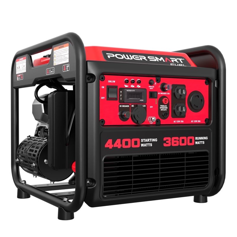 PowerSmart 4400-Watt Gas Powered Inverter Generator For Outdoor And Home Use EPA Compliant