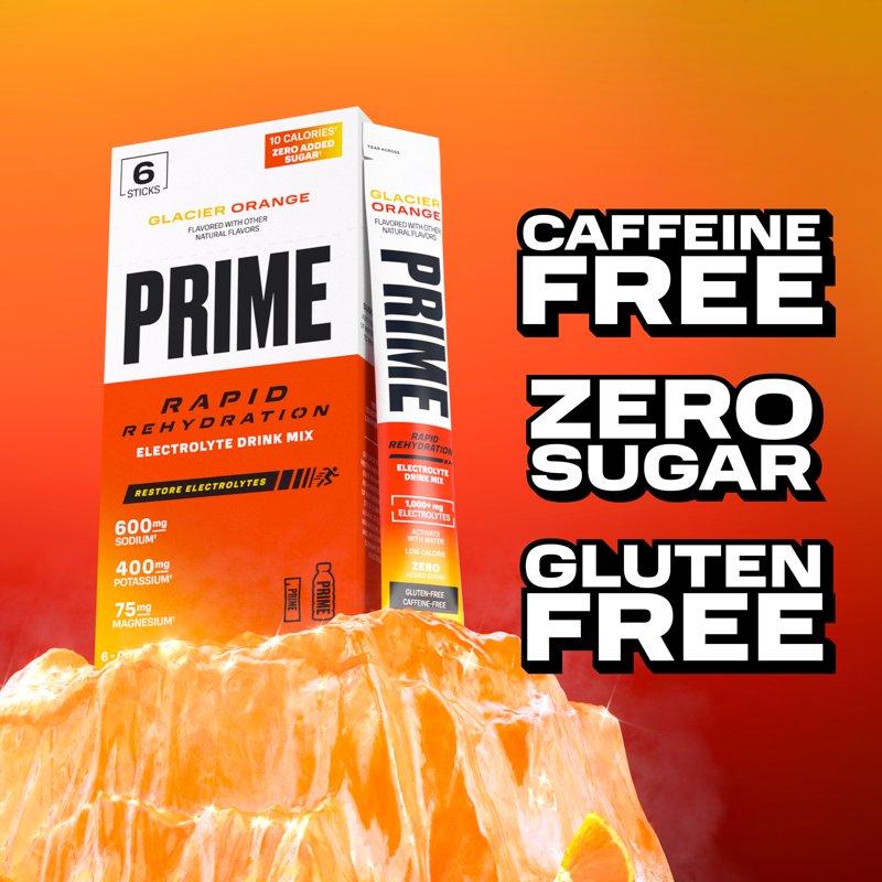 Prime Rapid Rehydration Sticks Glacier Orange 6ct