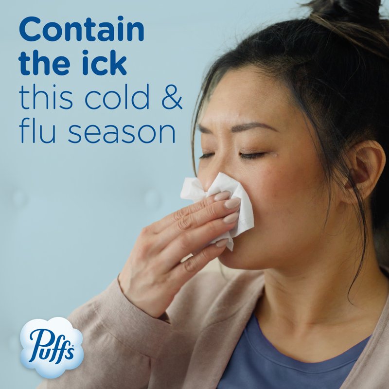 Puffs Ultra Soft Facial Tissues 4 Mega Cube Box 72 Facial Tissues Per Box