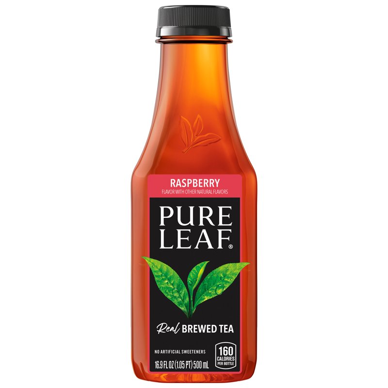Pure Leaf Raspberry Real Brewed Iced Tea Bottled Tea Drink 16.9 Oz 6 Bottles