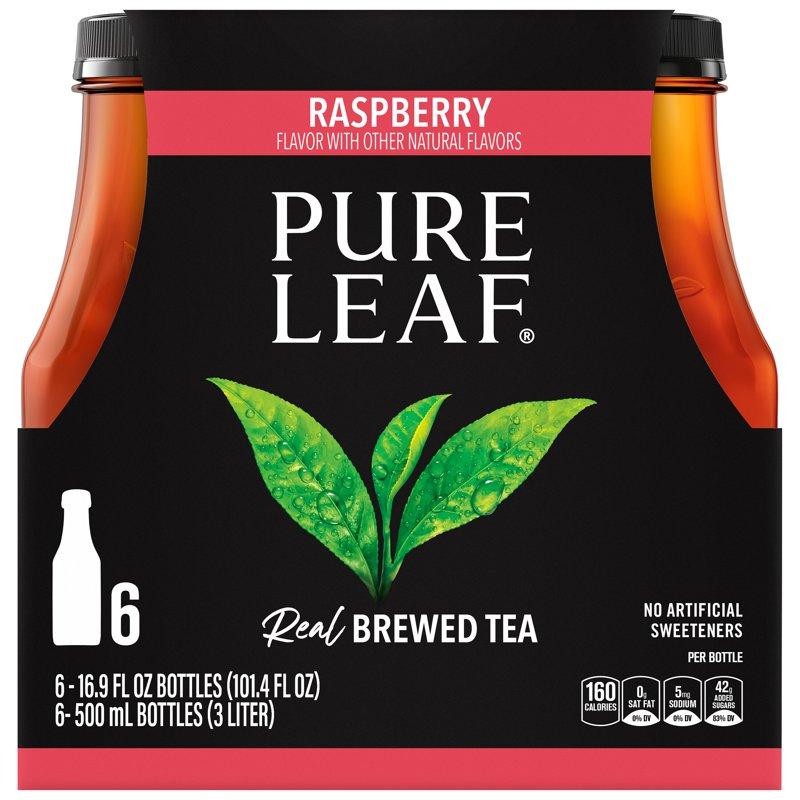 Pure Leaf Raspberry Real Brewed Iced Tea Bottled Tea Drink 16.9 oz 6 Bottles Pure Leaf Raspberry Real Brewed Iced Tea Bottled Tea Drink 16.9 oz 6 Bottles