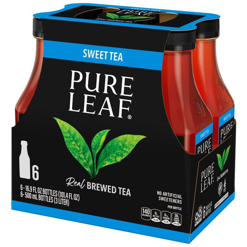 Pure Leaf Sweet Tea Iced Tea Bottled Tea Drink 16.9 Fl Oz 6 Pack Bottles