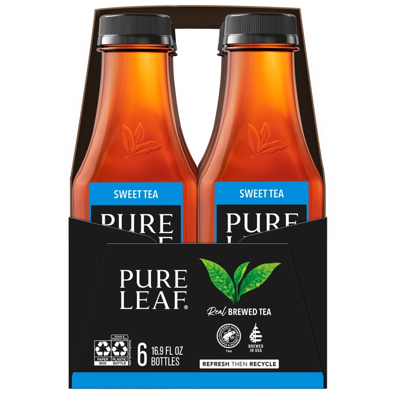 Pure Leaf Sweet Tea Iced Tea Bottled Tea Drink 16.9 Fl Oz 6 Pack Bottles