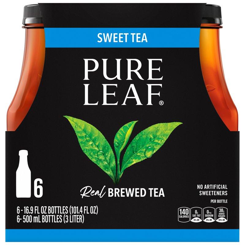 Pure Leaf Sweet Tea Iced Tea Bottled Tea Drink 16.9 fl oz 6 Pack Bottles