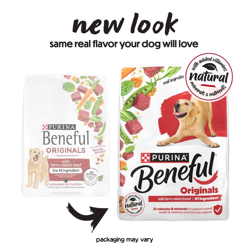 Purina Beneful Originals With Farm-Raised Beef Natural Dry Dog Food Recipe With Added Vitamins Minerals And Nutrients 14 Lb Bag