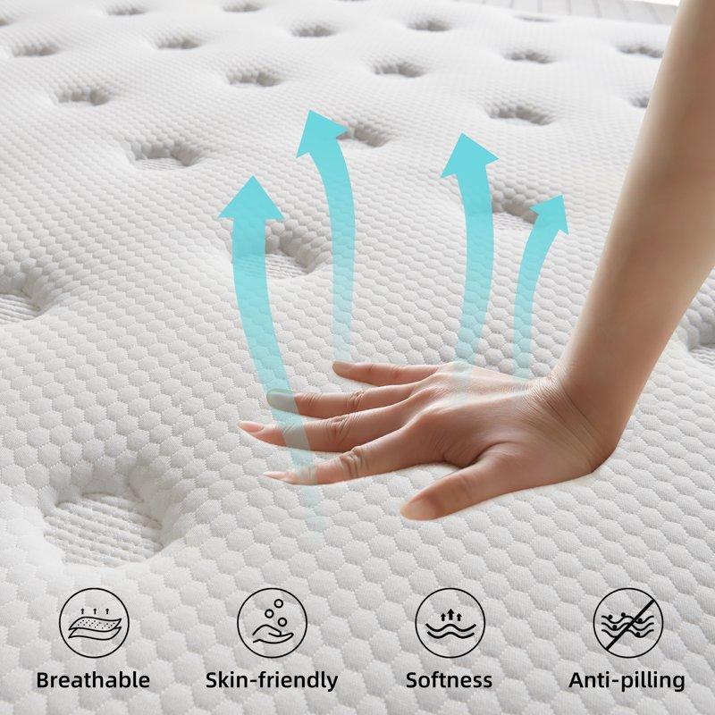 Queen Mattress 10 Inch Memory Foam Mattress In A Box Individual Pocket Spring Mattress With Motion Isolation And Pressure Relief Medium Firm CertiPUR-US