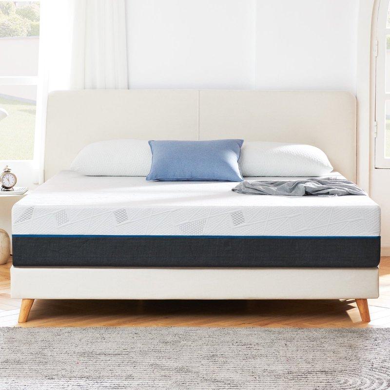Queen Mattress FCCTO 10" Queen Size Memory Foam Mattress In A Box Pressure Relief