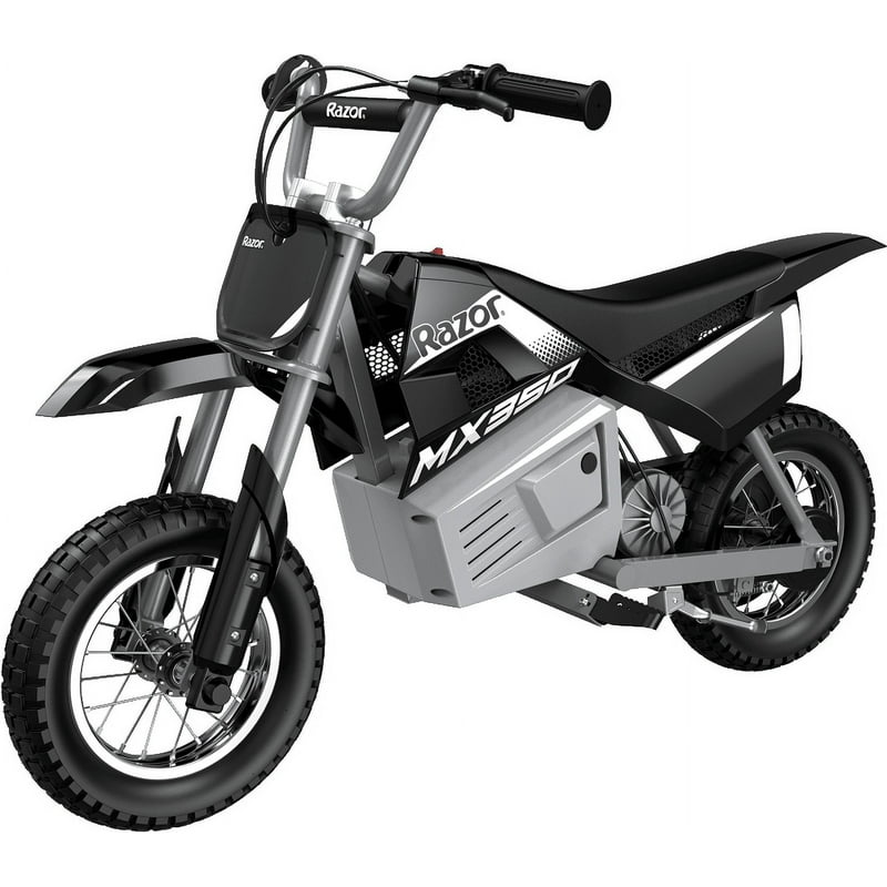 Razor Dirt Rocket MX350 - Black with Decals up to 14 mph 24V Electric Dirt Bike for Child 8+