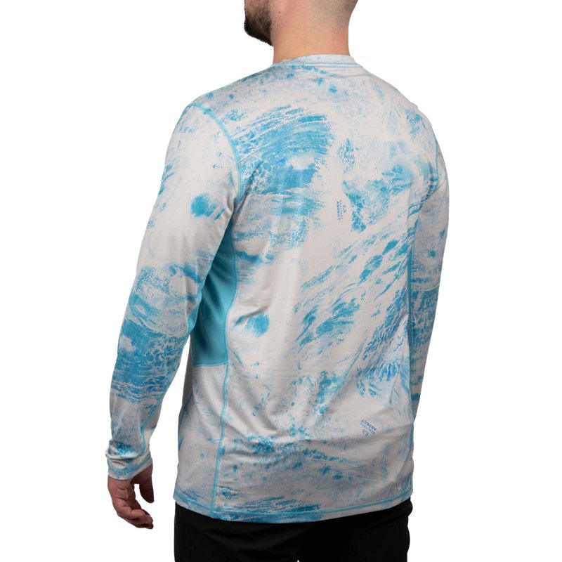 Realtree Aspect Crystal Blue Men's Long Sleeve Performance Fishing Tee