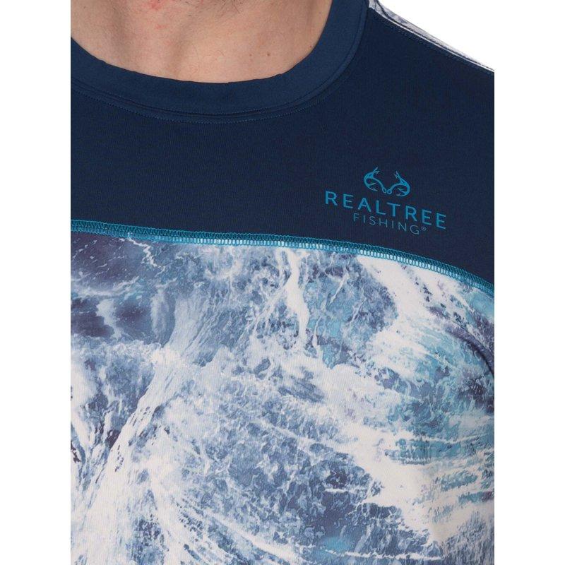 Realtree Aspect Sky Navy Men's Short Sleeve Fishing Shirt