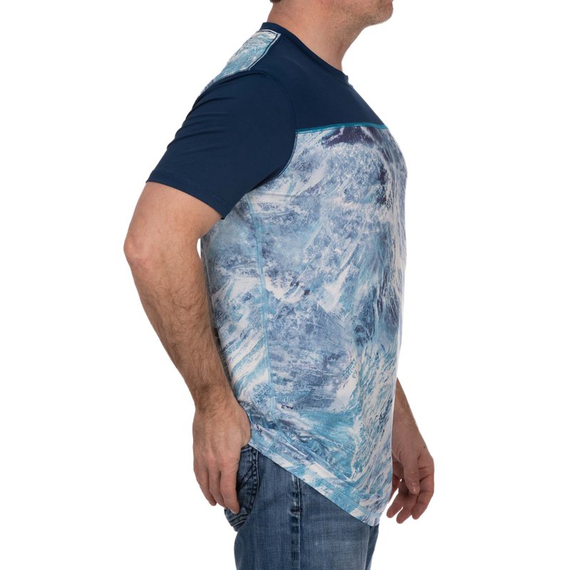 Realtree Aspect Sky Navy Men's Short Sleeve Fishing Shirt