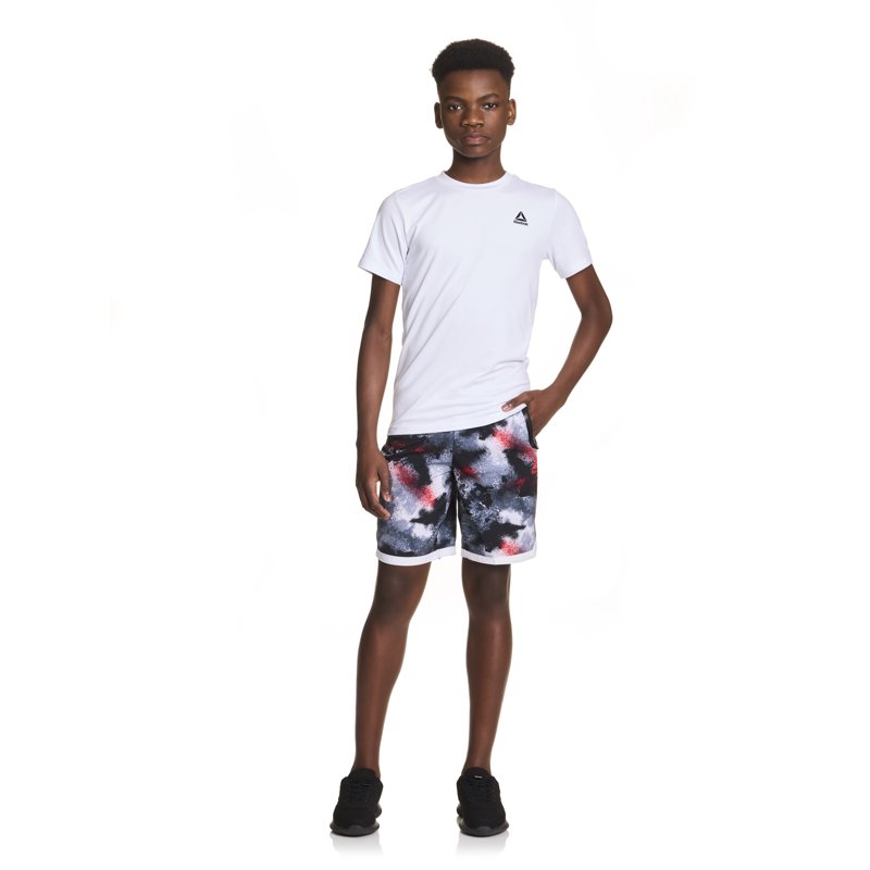 Reebok Boy's Athletic All Over Splatter Print Shorts Sizes 4-18