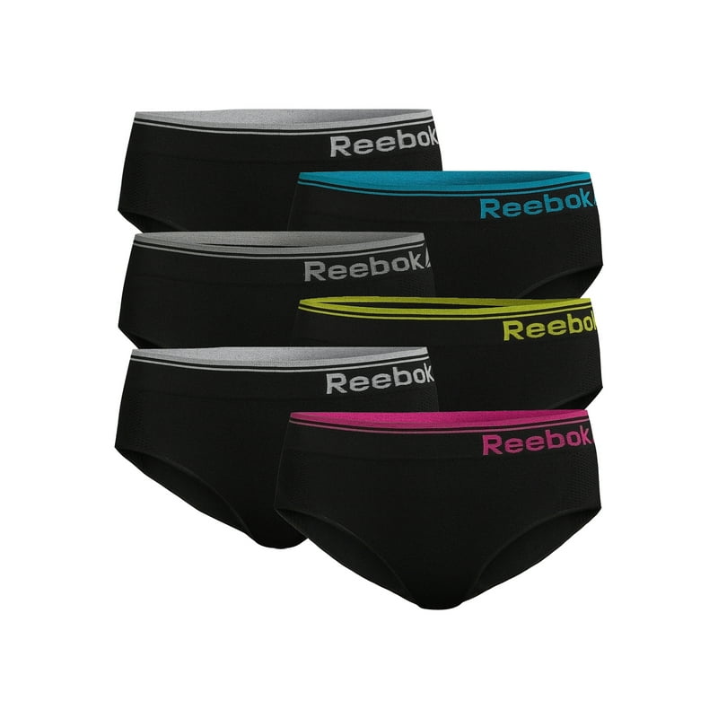 Reebok Women's Underwear Seamless Hipster Panties 6-Pack Sizes XS-3XL