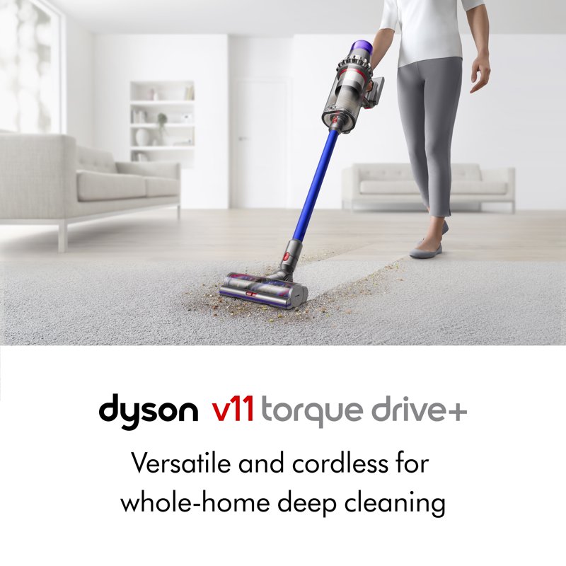 Restored Premium Dyson V11 Torque Drive+ Cordless Vacuum Iron/Blue (Refurbished)