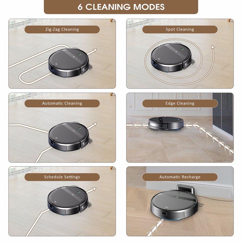 ROBOEVO Robot Vacuum Cleaner G20 Vacuum And Mop Combo For Pet Hair Hard Floor Wifi/Alexa Control