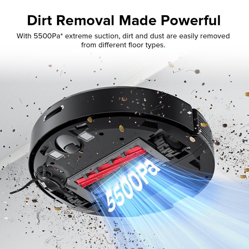 Roborock Q5 DuoRoller+ Robot Vacuum Self-Emptying 5500 Pa Suction DuoRoller Brush
