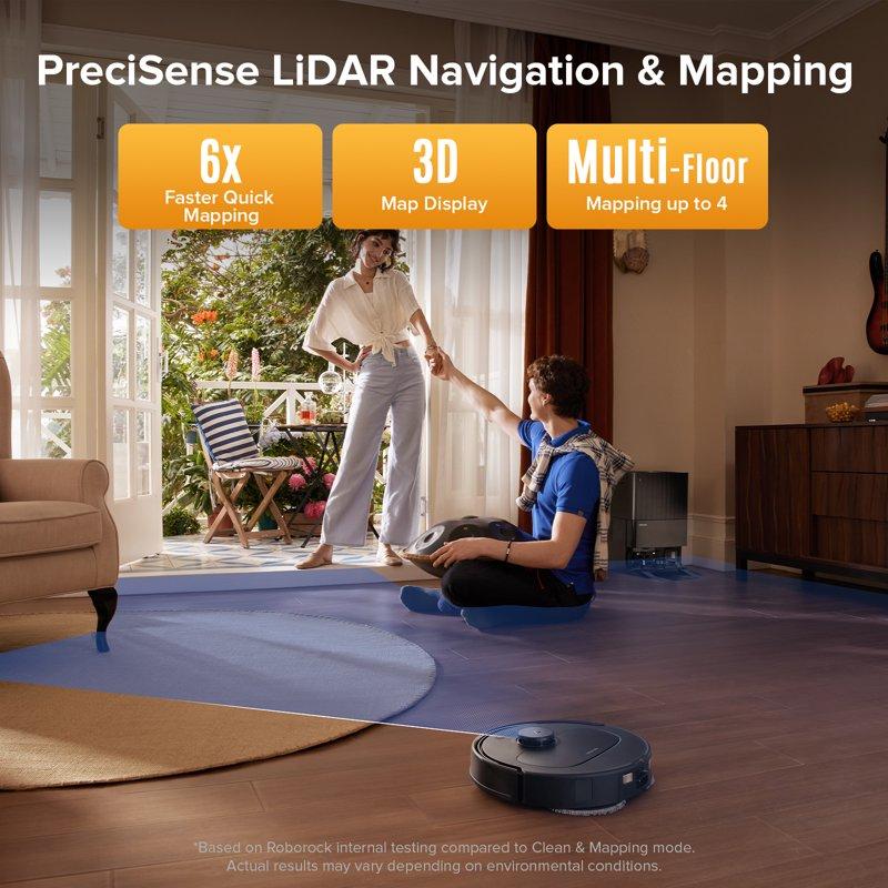 Roborock Qrevo Series Robot Vacuum And Mop 10 000Pa Powerful Suction (QV 35S) Self Emptying & Refilling Self Mop Washing & Air Drying