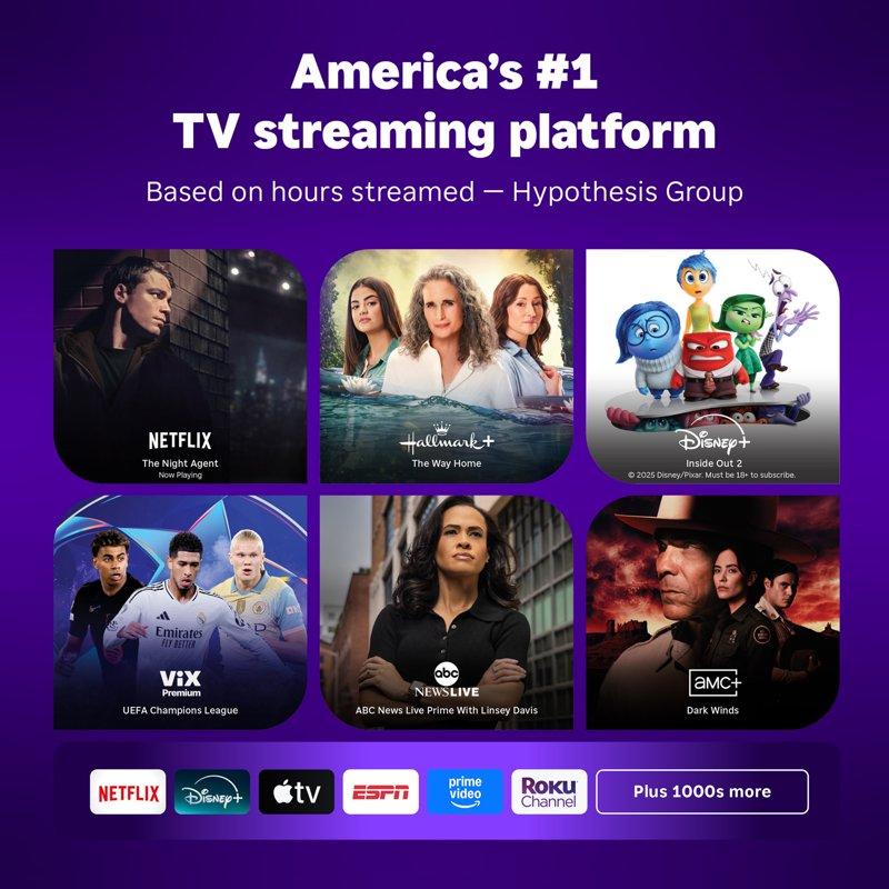 Roku Streaming Stick HD 2025 - HD Roku Streaming Device For TV With Voice Remote - Free & Live TV