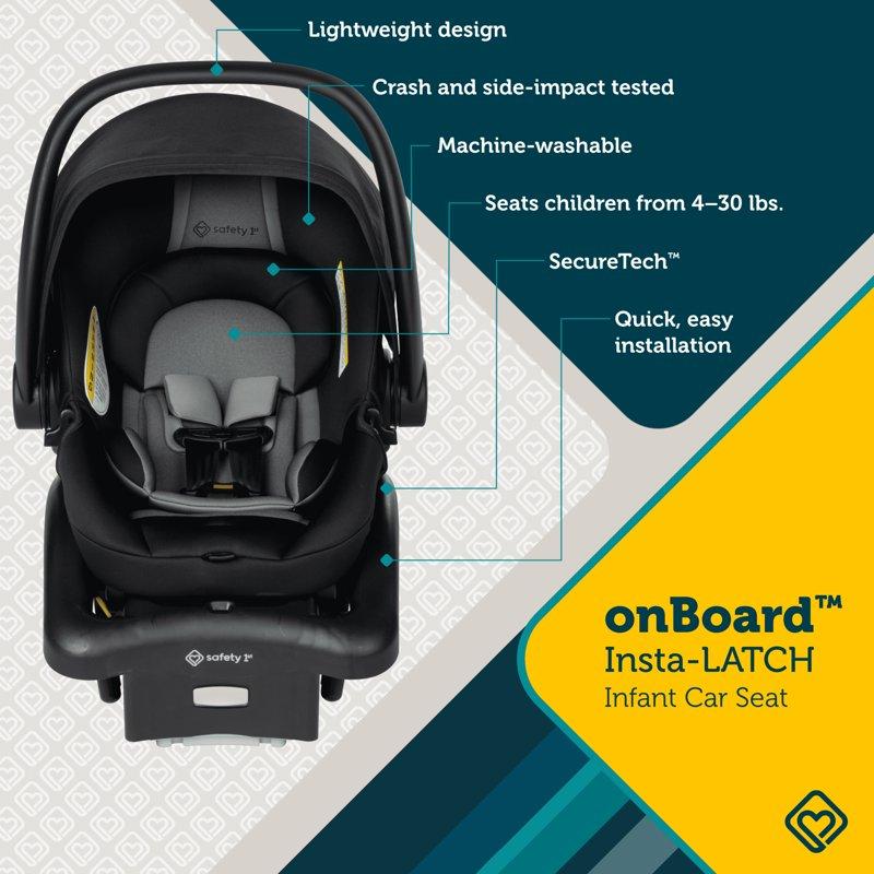 Safety 1ˢᵗ OnBoard Insta-Latch Infant Car Seat Cowbird Unisex