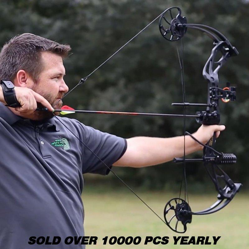 Sanlida DragonX8 RTH Compound Bow Package Black Adjustable 18”-31” Draw Length 0-70lbs Draw Weight 310 FPS