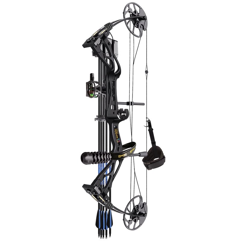 Sanlida DragonX8 RTH Compound Bow Package Black Adjustable 18”-31” Draw Length 0-70lbs Draw Weight 310 FPS