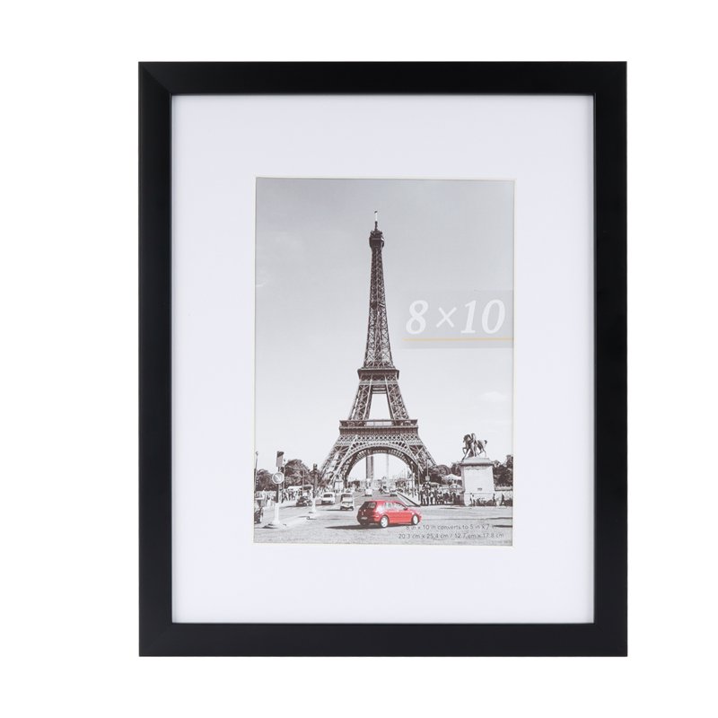 Scholartree 5-in-1 Contemporary Gallery Picture Frame Set 8 X 10 Tabletop Picture Frames Black