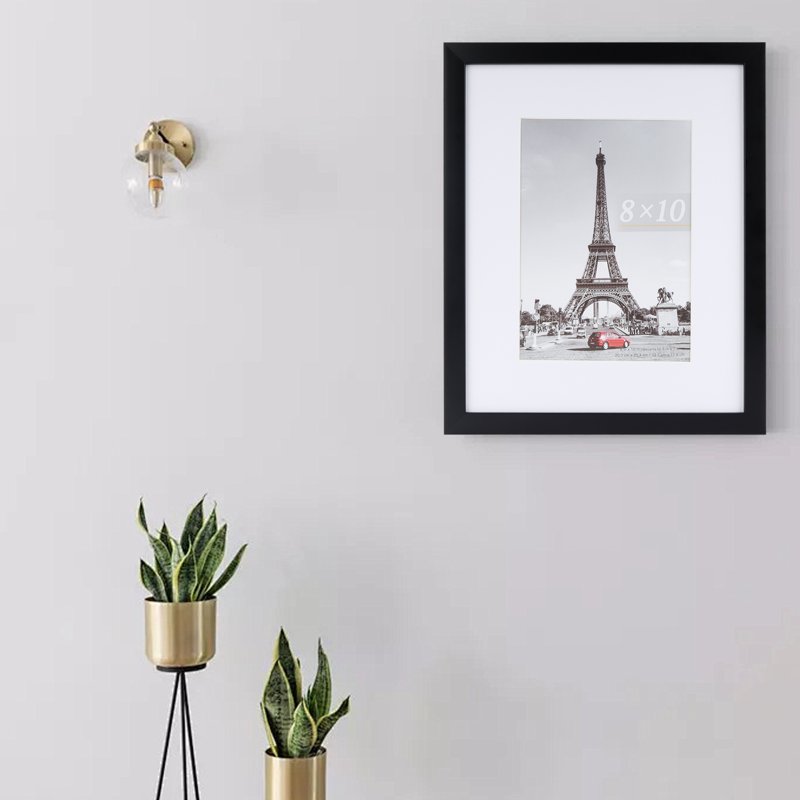 Scholartree 5-in-1 Contemporary Gallery Picture Frame Set 8 X 10 Tabletop Picture Frames Black