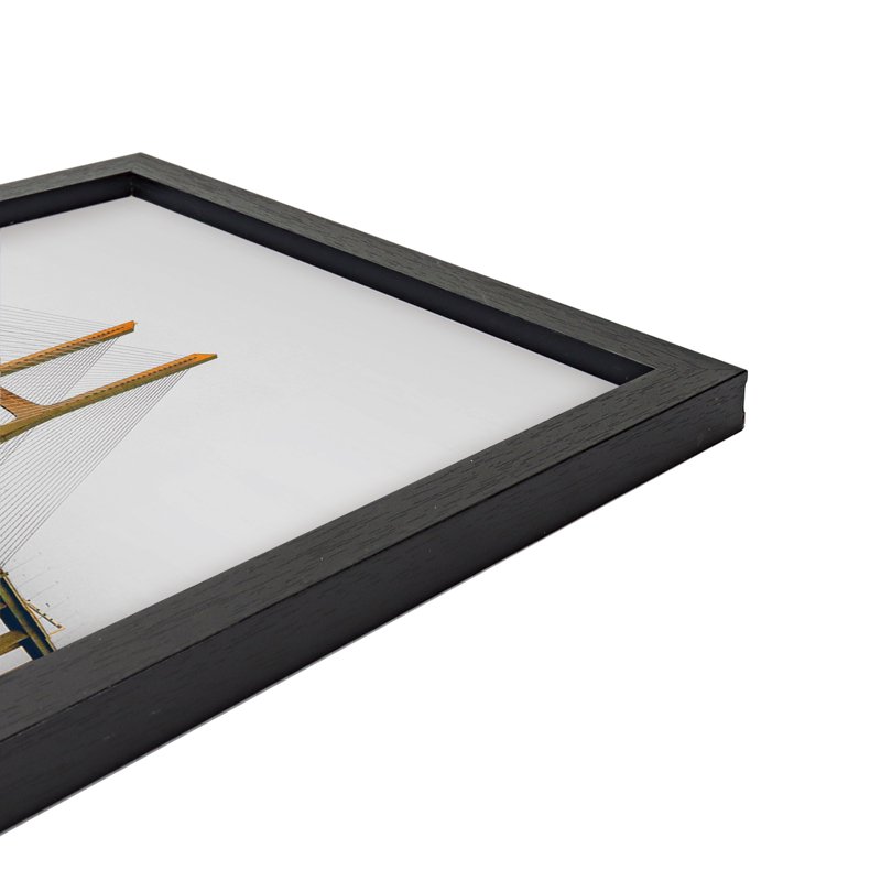 Scholartree 5-in-1 Wood Picture Frames Set Front Loading Basic Tabletop A4 Picture Frame Black