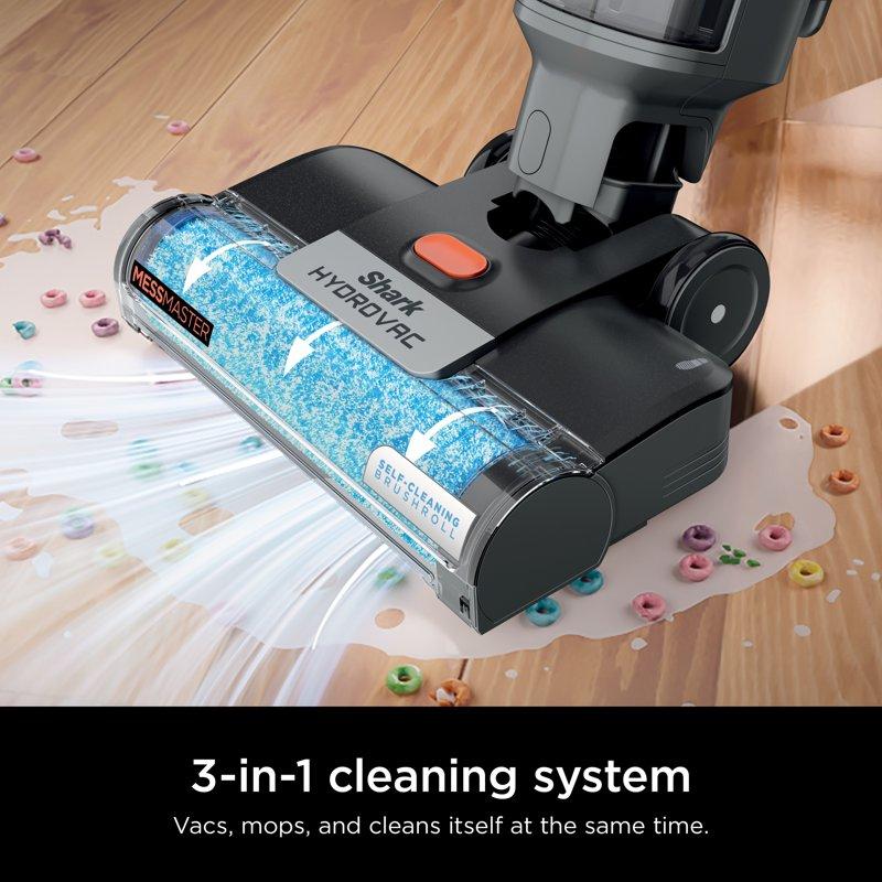 Shark HydroVac MessMaster Wet Dry Corded Vacuum Cleaner 3-in-1 Multi-Surface Vacuum Mop & Self-Cleaning System Lightweight Powerful Suction For Hard Floors & Area Rugs WD160