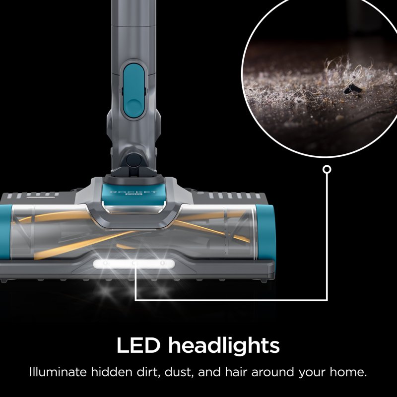 Shark Pet Pro Bagless Cordless Stick Vacuum Carpets And Hardfloors Powerfins Brushroll No Hair Wrap Up To 40 Min Runtime XL Dust Cup IZ240 Teal