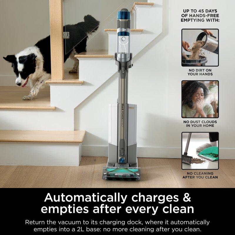 Shark PowerDetect Clean & Empty Cordless Stick Vacuum & Auto-Empty System Powerful Suction HEPA Filtration Carpet & Hard Floor Portable IP3150