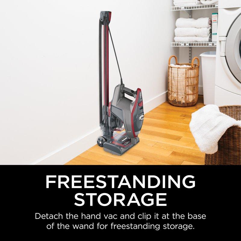 Shark Rocket Pro Corded Stick Vacuum Removable Hand Vacuum Hardwood Floors And Carpet Advanced Swivel Steering Pet-Friendly XL Capacity Ultra-Lightweight HV370 Comet Red