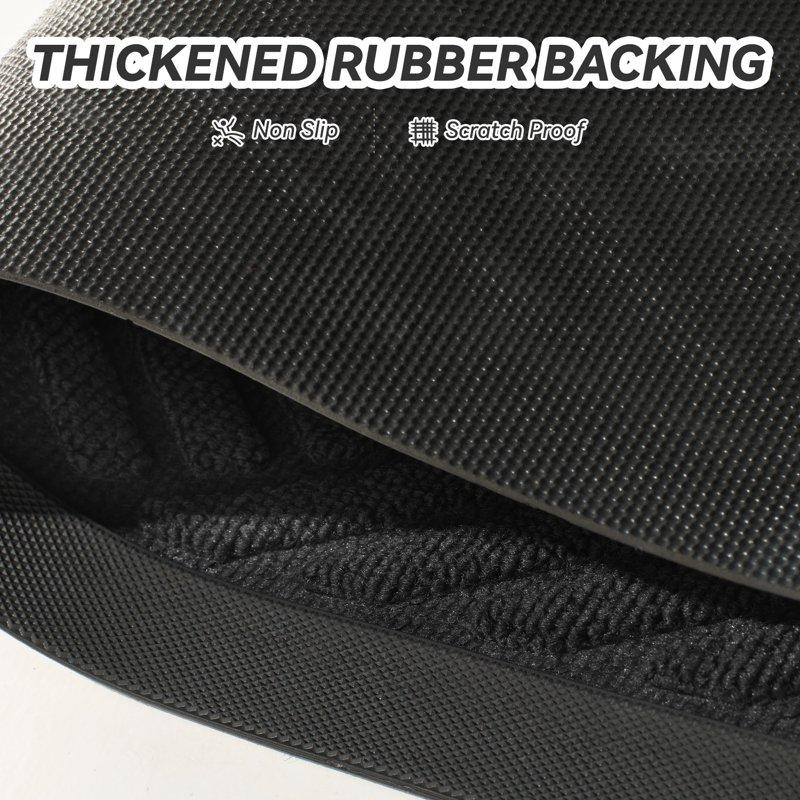 SIXHOME Outdoor Mat Non Slip Doormat 17"x30" Front Door Mat Outside Absorbent Rubber Welcome Mat Low Profile Dirt Trapper Indoor Outdoor Doormat Thicken Crosshatch Entryway Rug Floor Mat Black