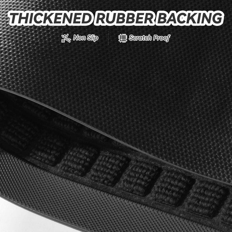 SIXHOME Outdoor Mat Non Slip Doormat 17"x30" Front Door Mat Outside Absorbent Rubber Welcome Mat Low Profile Dirt Trapper Indoor Outdoor Doormat Thicken Checker Entryway Rug Floor Mat Black
