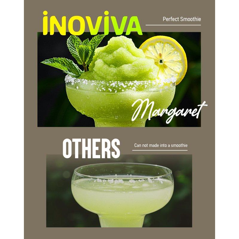 Slushie Machine No Ice Needed INOVIVA 68 Oz Frozen Drink Maker For Home With Self-Cleaning 5 Preset Programs Frozen Margaritas Frappés Milkshake And More
