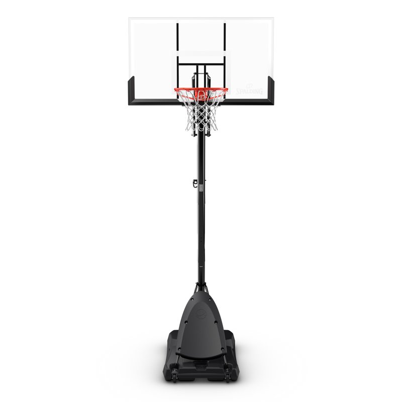 Spalding 54-Inch Portable Basketball Hoop With Shatter-Proof Polycarbonate Backboard Adjustable ExactaHeight System & Pro Slam Rim-Outdoor Play
