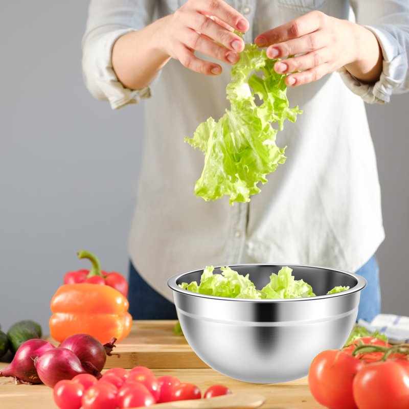 Stainless Steel Mixing Bowls Set TINANA 6 Pack Mixing Bowls With Lids Metal Nesting Storage Bowls For Kitchen 4.5/3/2.5/2/1.5/0.75QT Great For Prep Baking Serving Multicolor