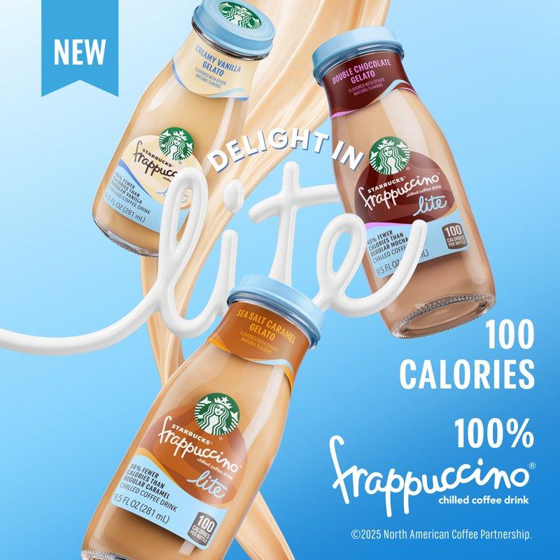 Starbucks Frappuccino Coffee Drink Lite Gelato Caramel 9.5 Fl Oz Bottle