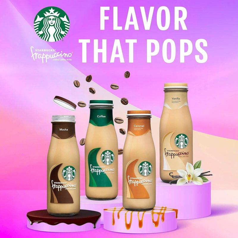 Starbucks Frappuccino Coffee Drink Lite Gelato Caramel 9.5 Fl Oz Bottle