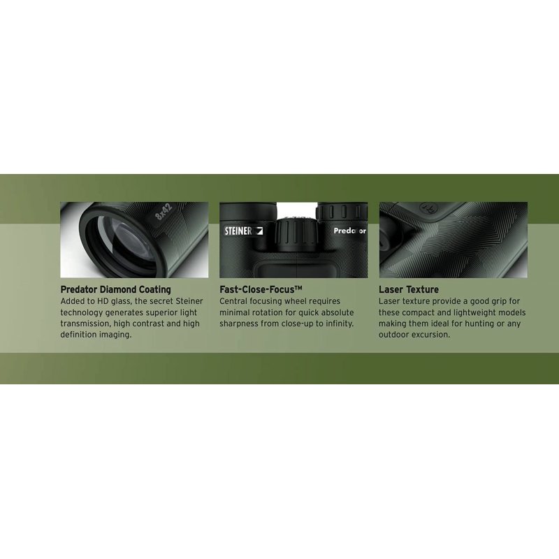 Steiner 10x42 Predator Laser Rangefinder (LRF) Binocular