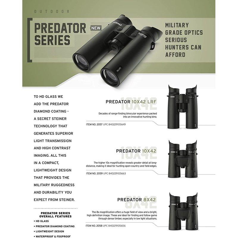Steiner 10x42 Predator Laser Rangefinder (LRF) Binocular