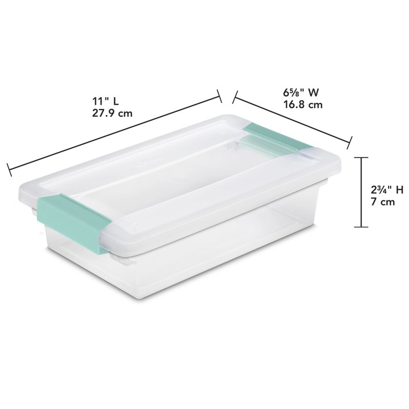 Sterilite Small Clip Box Plastic Clear