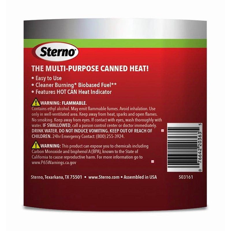 Sterno Fuel Cans - 2.25 Hour Burn 2 Pack Chafing Dish Fuel Can Burners For Food Warmer Chafer Fuel Canned Heat Ethanol