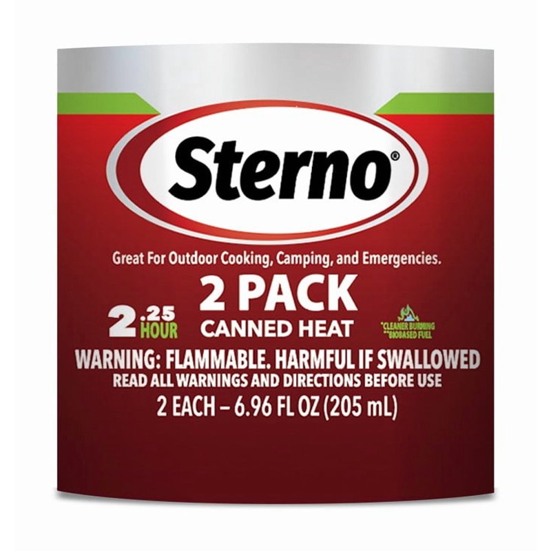 Sterno Fuel Cans - 2.25 Hour Burn 2 Pack Chafing Dish Fuel Can Burners for Food Warmer Chafer Fuel Canned Heat Ethanol