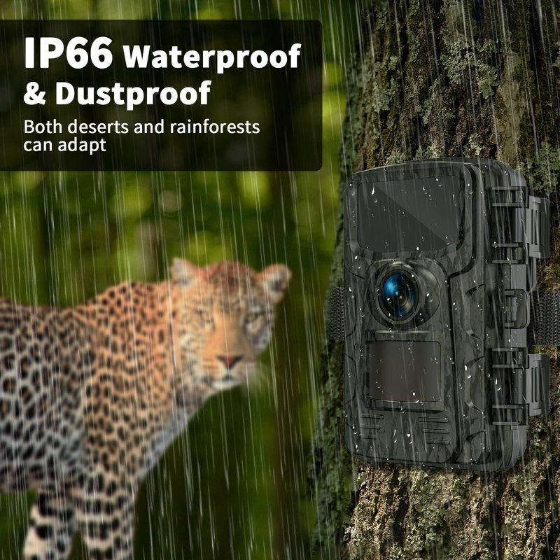 SUNOYAR 24MP Trail Camera 1080P HD Game Camera With Night Vision 0.3s Trigger Speed 130°Wide-Angle IP65 Waterproof Hunting Camera For Wildlife Monitoring