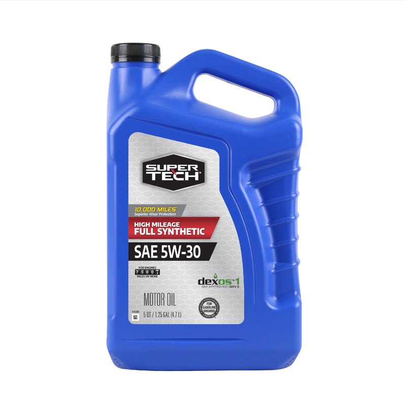 Super Tech High Mileage Full Synthetic SAE 5W-30 Motor Oil 5 Quarts