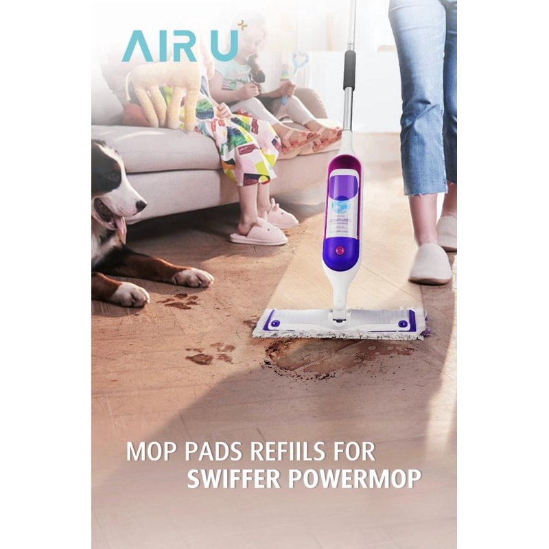 Surface Mopping Pad Refills For PowerMop Disposable Microfiber Pads For Tile Vinyl Laminate & Hardwood Floors 24 Count
