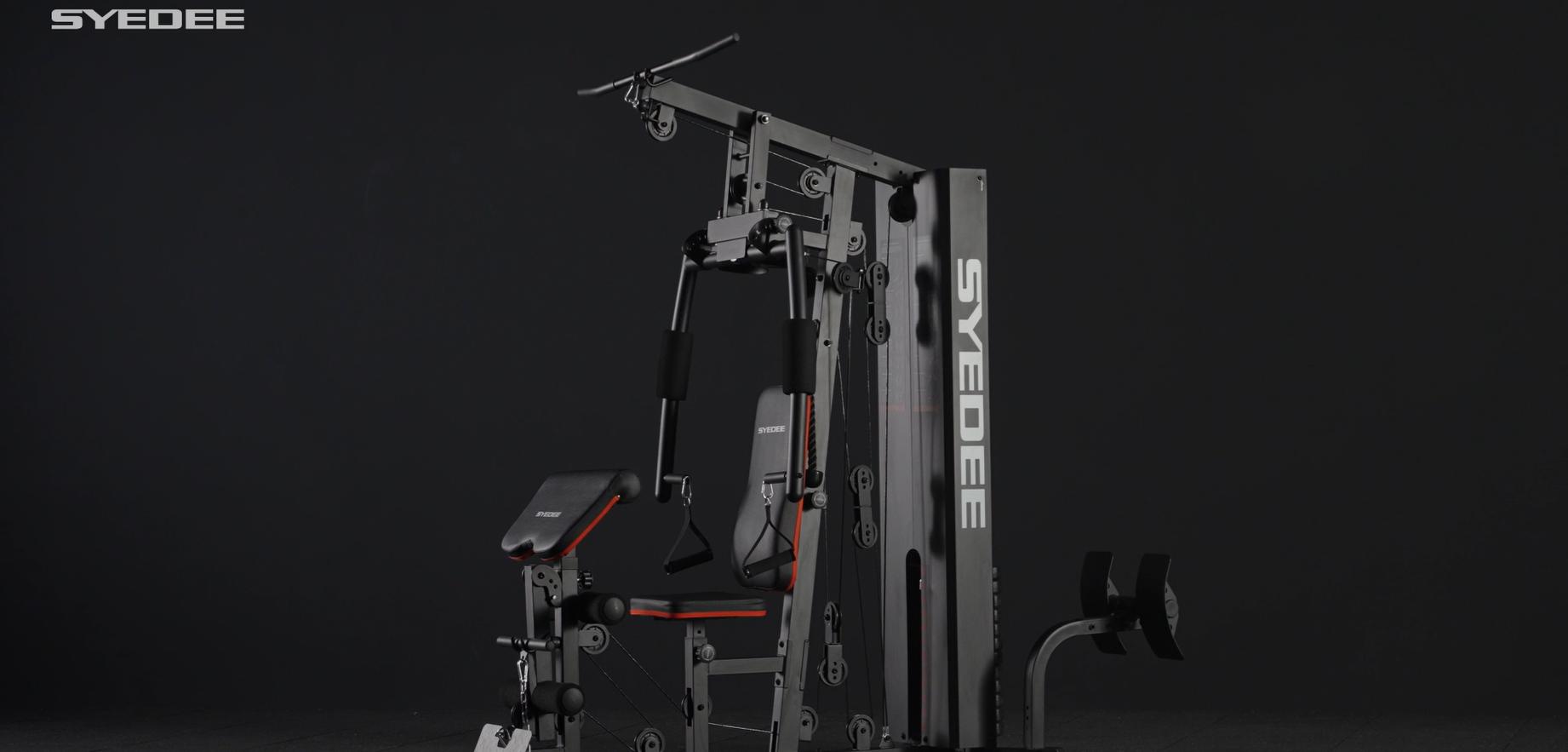 Syedee Home Gym Station Workout Station With 150LBS Weight Stack Home Gym Equipment For All Body Training